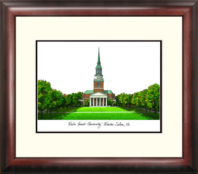 NC991R Wake Forest University Alumnus Lithograph Frame