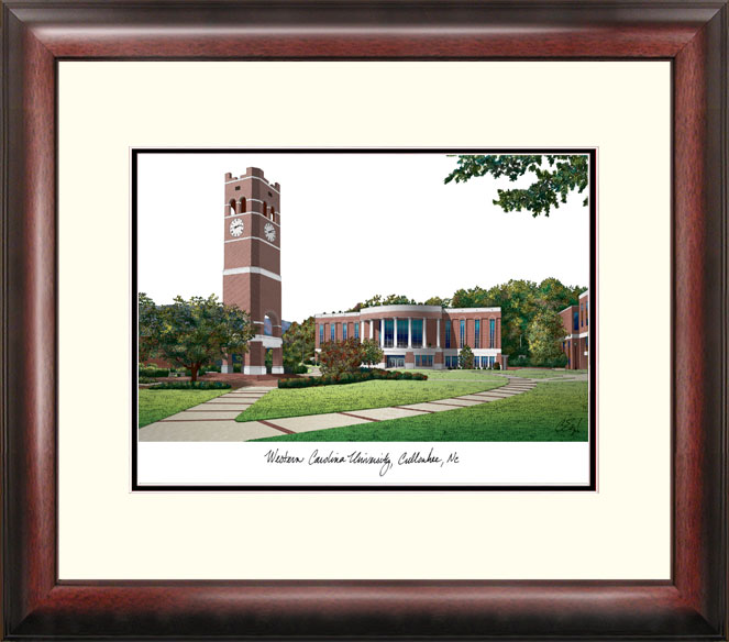 NC994R Western Carolina University Alumnus Framed Lithograph