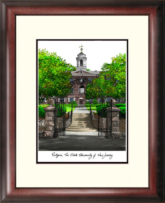 Rutgers University Alumnus Framed Lithograph