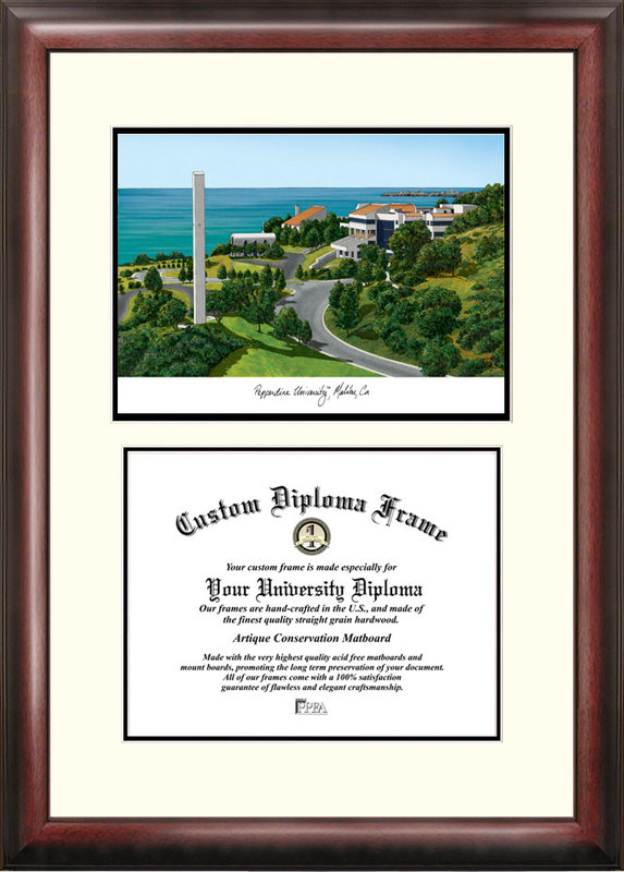 University of Pittsburgh Scholar Framed Lithograph with Diploma