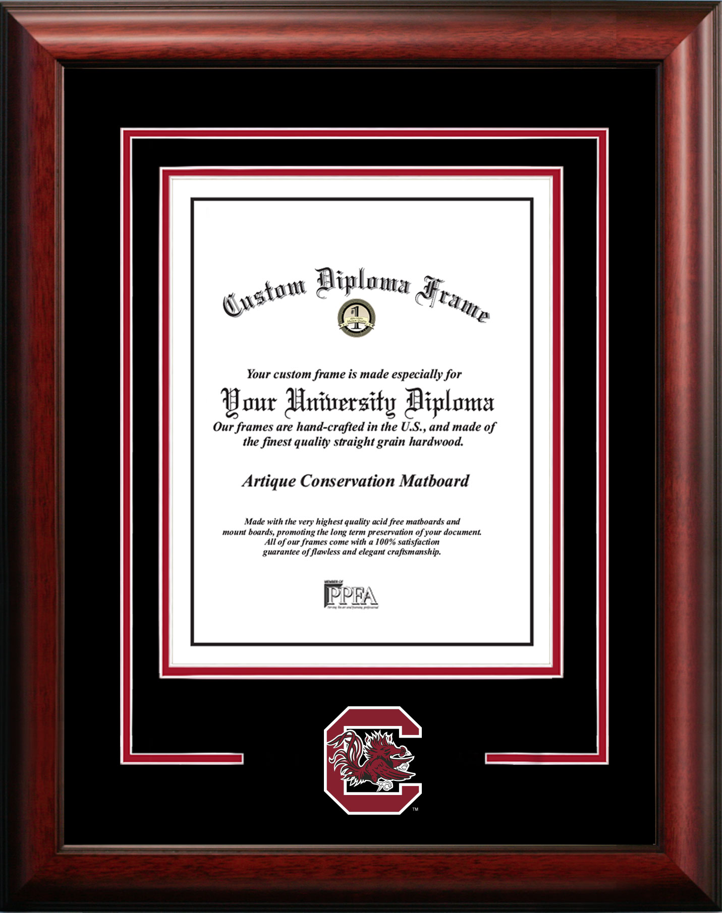 University of South Carolina Spirit Diploma Frame
