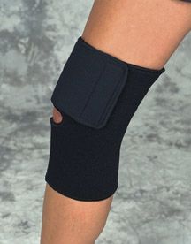 Knee Wrap Black Neoprene Large 15 - 17 Sportaid - SA9086LG