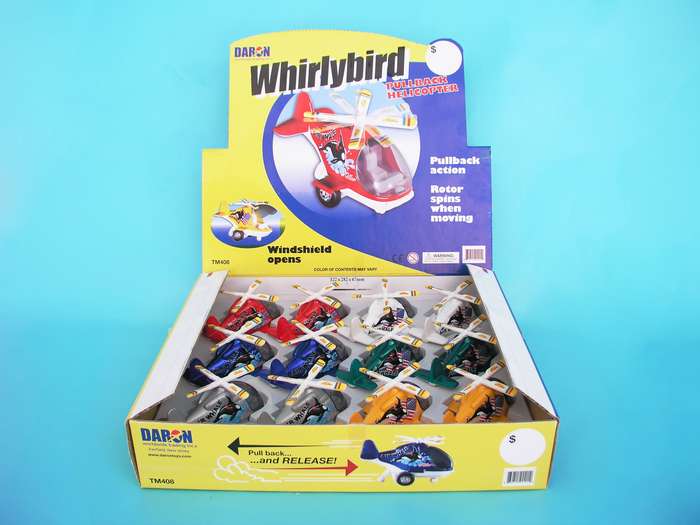 Picture of Daron TM408 Whirly Bird Pullback Helicopter 12 Pieces