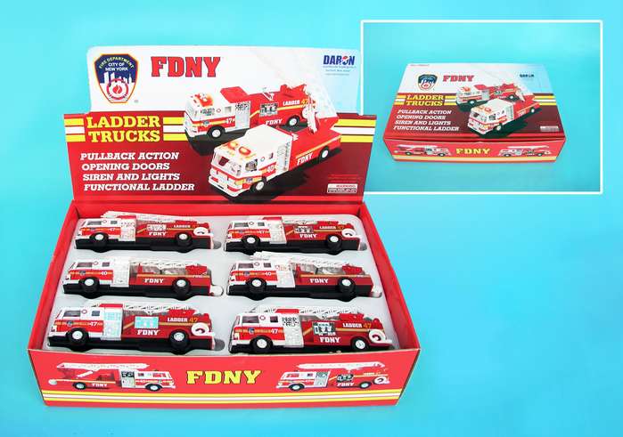 Picture of Daron TM857 FDNY Pullback Ladder Truck -12 Piece Assortment