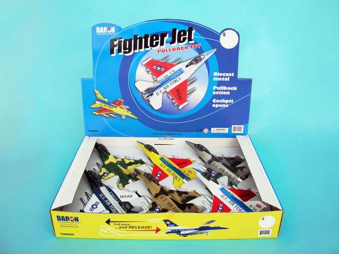 Picture of Daron TM980N Fighter Jet Pullback Toy - 6 Piece Assortment