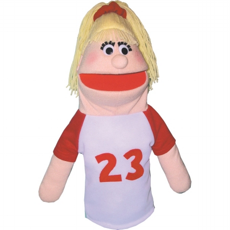 Picture of Get Ready 302A athletic girl puppet- African-American- 18 inch