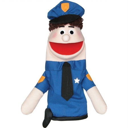 Picture of Get Ready 435H policeman puppet- Caucasian- 18 inch