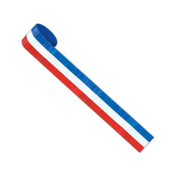 Picture of Beistle - 55393 - FR Red White And Blue - Crepe Streamer- Pack of 12