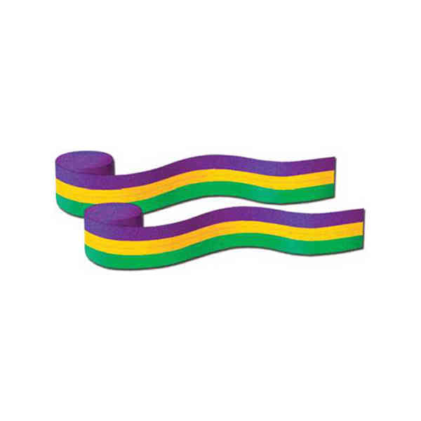 Picture of Beistle - 55395 - FR Mardi Gras - Crepe Streamer- Pack of 12
