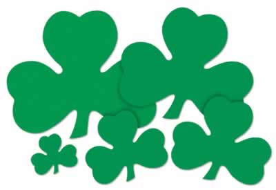 Picture of Beistle - 33760-9 - Printed Shamrock Cutout - Pack of 48