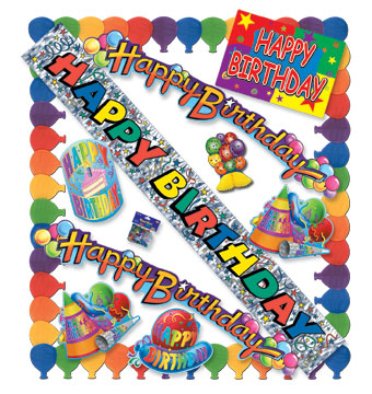 Picture of Beistle - 55022 - Happy Birthday Party Kit - Pack of 6