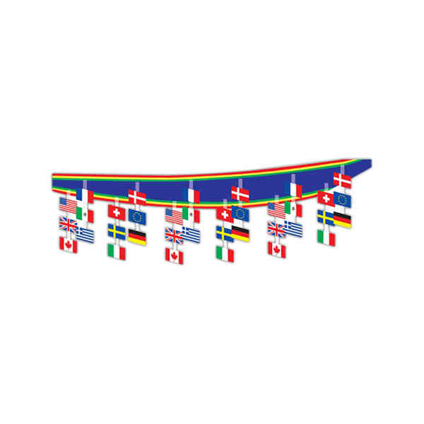 Beistle -  - International Flag Ceiling Decor - Pack of 6