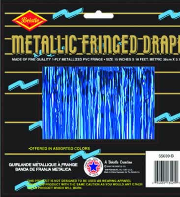 Beistle - - 1-Ply FR Metallic Fringe Drape - Pack of 6