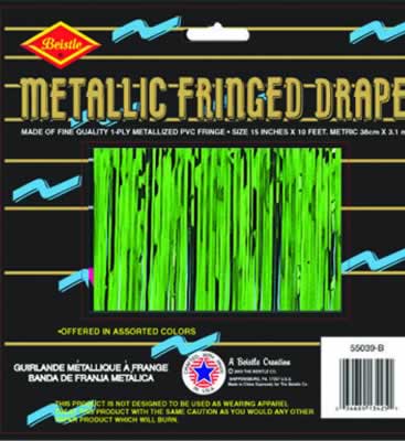 Beistle - - 1-Ply FR Metallic Fringe Drape - Pack of 6