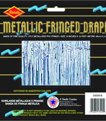 Beistle - - 1-Ply FR Metallic Fringe Drape - Pack of 6