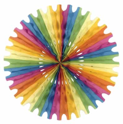 Beistle - 55293-MC - Tissue Fan- Pack of 12