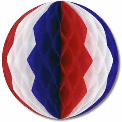 Beistle - 55612-RWB - Tissue Ball - Pack of 24