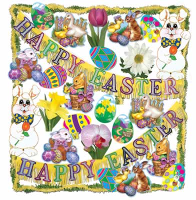 Beistle - 44827 - FR Easter Trimorama - 26 Pieces
