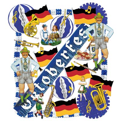 Picture of Beistle - 55607 - Oktoberfest Decorating Kit - 37 Pieces