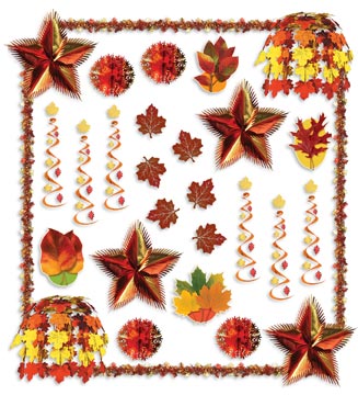 Picture of Beistle - 99169 - Fall Reflections Decorating Kit - 30 Pieces