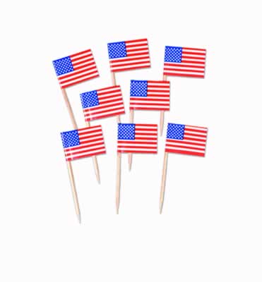 Picture of Beistle - 60100 - Pkgd U S Flag Picks Pack of 12