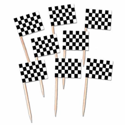 Picture of Beistle - 60104 - Racing Flag Picks- Pack of 12