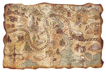 Picture of Beistle - 57305 - Plastic Gold Mine Treasure Map- Pack of 12