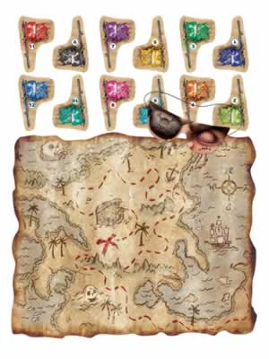 Picture of Beistle - 66671 - Pirate Treasure Map Party Game - Pack of 24