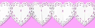 Picture of Beistle - 50590-W - Lace Heart Garland- Pack of 12