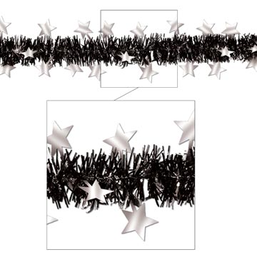 Picture of Beistle - 50303-BKS - FR Metallic Star Garland- Pack of 12