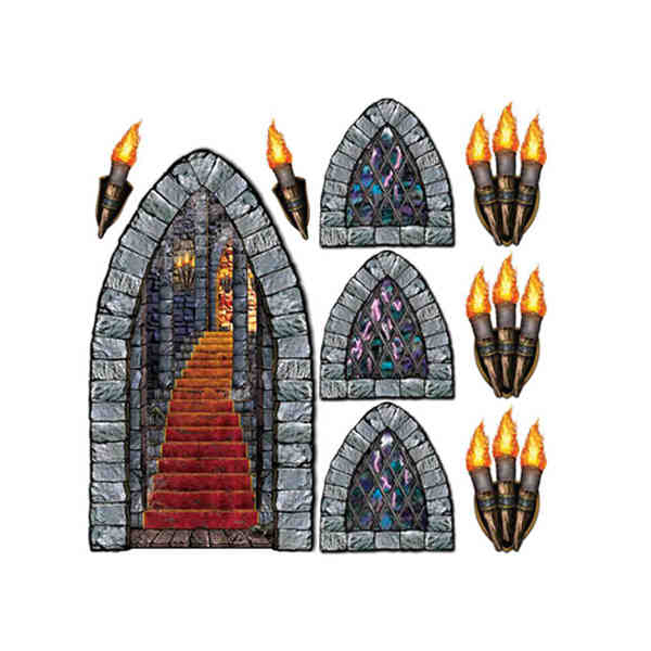 Beistle - 00912 - Stairway Window And Torch Props- Pack of 12