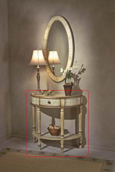 Picture of Butler Specialty 667041 Demilune Console Table - Tuscan Cream Hand Painted Finish