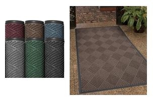 Entrance Mat, Polypropylene, 3/8 in Thick, Blue, 3 ft W x 4 ft L