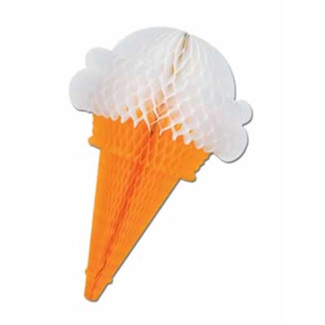 Beistle - 55777 - Tissue Ice Cream Cones- Pack of 12