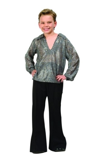 Picture of RG Costumes 90171-L Disco Boy Costume - Silver - Size Child Large 12-14