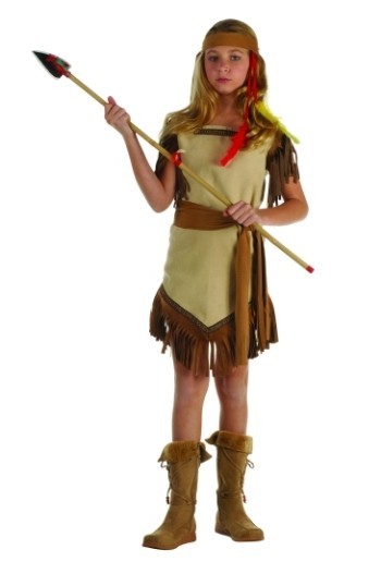 Picture of RG Costumes 91342-M Native American Girl Suede Costume - Size Child Medium 8-10