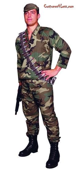 85154 Camouflage Commando Costume - Size Plus Male 46-50 -  RG Costumes