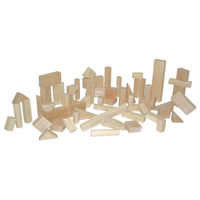 Picture of Wood Designs 60200 - Hard Maple Blocks - Basic Set With 15 Shapes And 56 Pieces