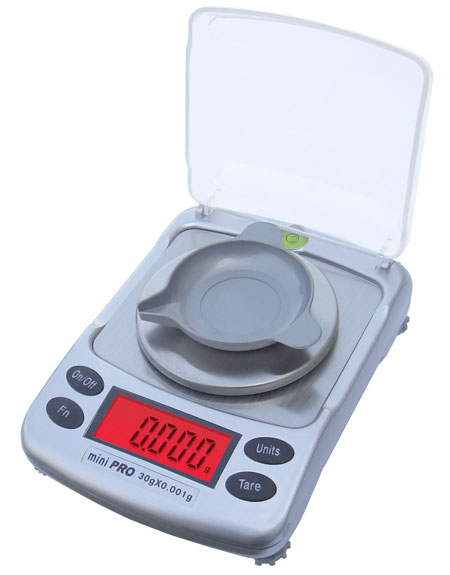 Picture of American Weigh Scales MINIPRO50 5.2&quot; x 3.7&quot; x 2.3&quot; 50 x 0.001g Compact Precision Balance
