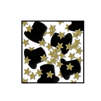 Picture of Beistle - 50647-GD - Fanci-Fetti Top Hats And Stars- Pack of 12