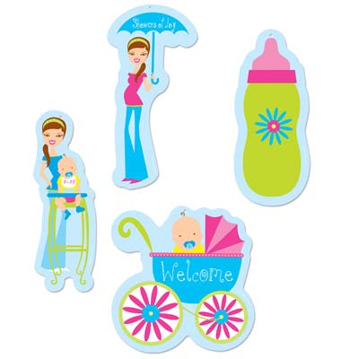 Picture of Beistle - 55029 - Showers Of Joy Cutouts- Pack of 12
