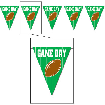 Picture of Beistle - 50056 - Game Day Football Pennant Banner- Pack of 6