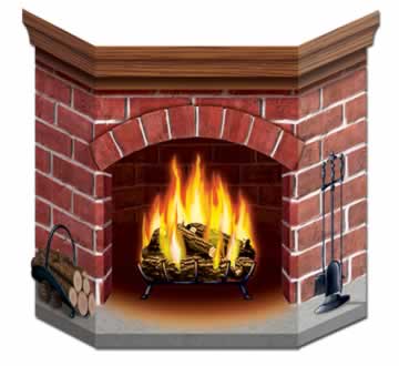 Picture of Beistle - 22030 - Brick Fireplace Stand-Up - Pack of 6