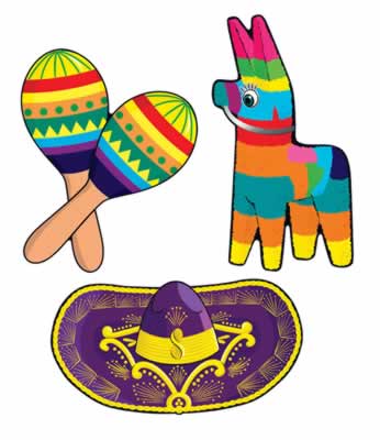 Picture of Beistle - 50025 - Fiesta Cutouts- Pack of 12