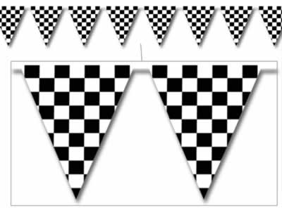 Picture of Beistle - 50532 - Checkered Pennant Banner- Pack of 12