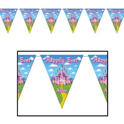 Picture of Beistle - 50542 - Princess Pennant Banner- Pack of 12