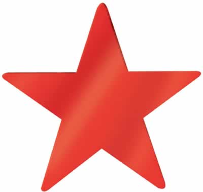 Picture of Beistle - 50998-R - Die-Cut Foil Star- Pack of 12