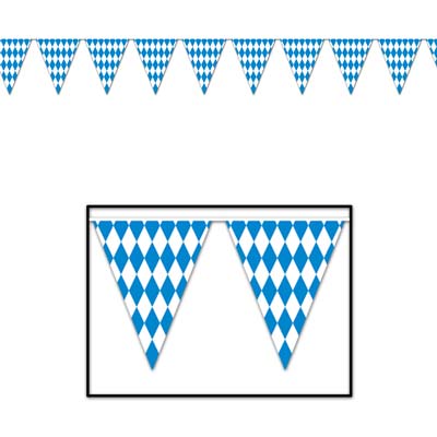 Picture of Beistle - 50970 - Oktoberfest Pennant Banner- Pack of 12