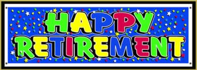 Picture of Beistle - 50139 - Happy Retirement Sign Banner- Pack of 12