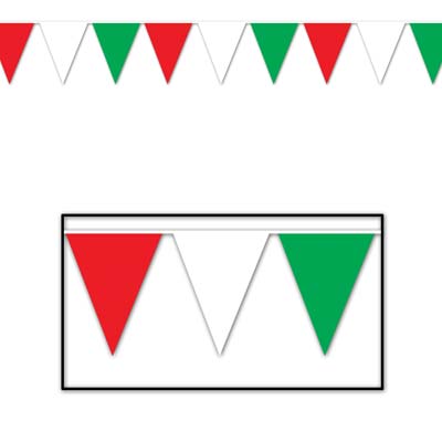 Picture of Beistle - 50702-RWG - Outdoor Pennant Banner- Pack of 12